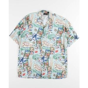 Men's Hawaiian Shirt After Dark Jamaica Fish Size XL T